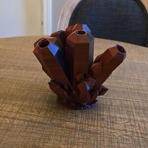 Geometric Brown and Black Vase